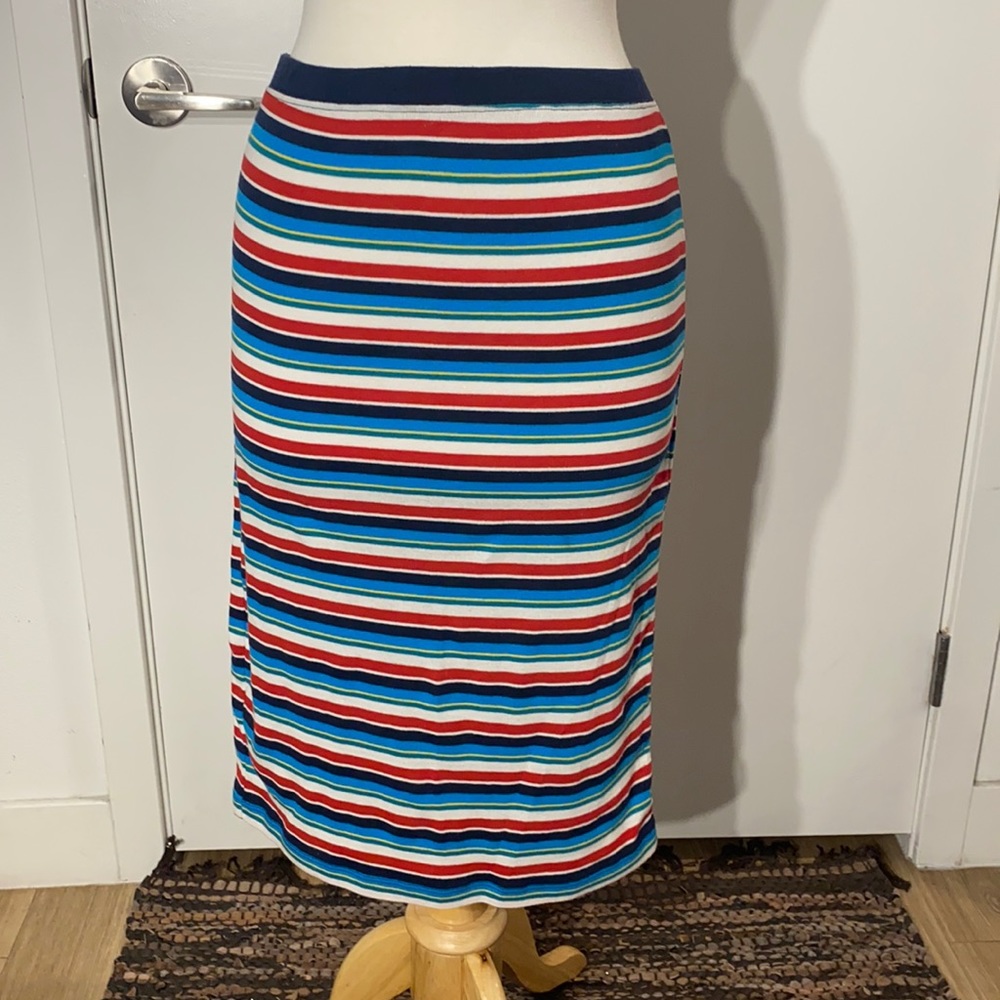 Mutlicolor striped maxi skirts